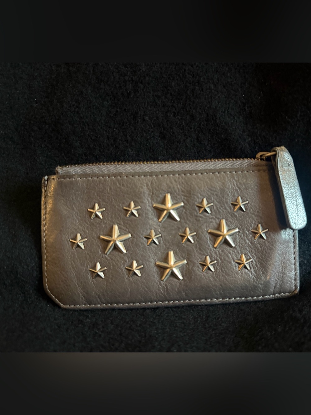Jimmy Choo Leather Card Holder With Star Studs